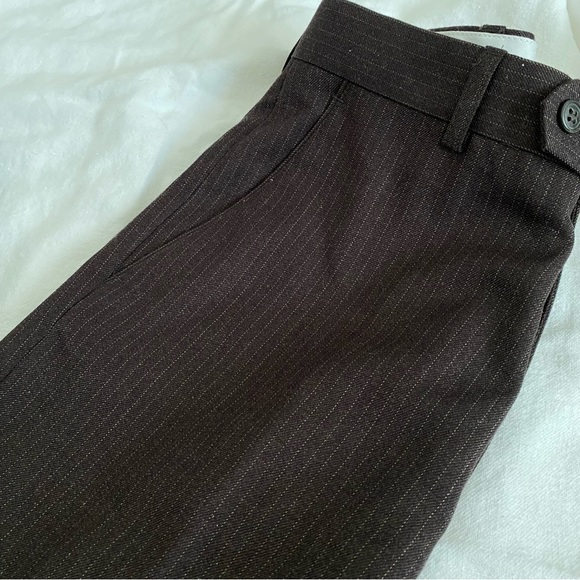 Brown Pin-striped Trousers/Dress Pants - Picture 3 of 5